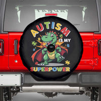 Funny Autism Is My Superpower Spare Tire Cover Autism Awareness Autistic Dinosaur