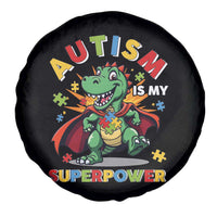 Funny Autism Is My Superpower Spare Tire Cover Autism Awareness Autistic Dinosaur