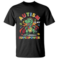 Funny Autism Is My Superpower T Shirt Autism Awareness Autistic Dinosaur