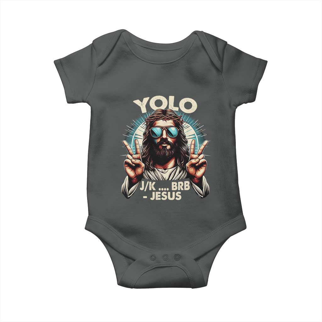 Funny Ressurection Christians Easter Day Baby Onesie Yolo JK BRB Jesus