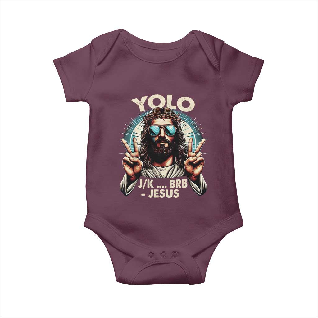 Funny Ressurection Christians Easter Day Baby Onesie Yolo JK BRB Jesus