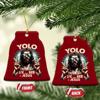 Funny Resurrection Christians Easter Day Ceramic Ornament Yolo JK BRB Jesus - Wonder Print Shop