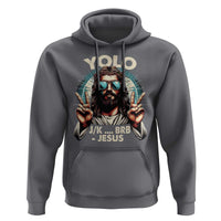 Funny Ressurection Christians Easter Day Hoodie Yolo JK BRB Jesus