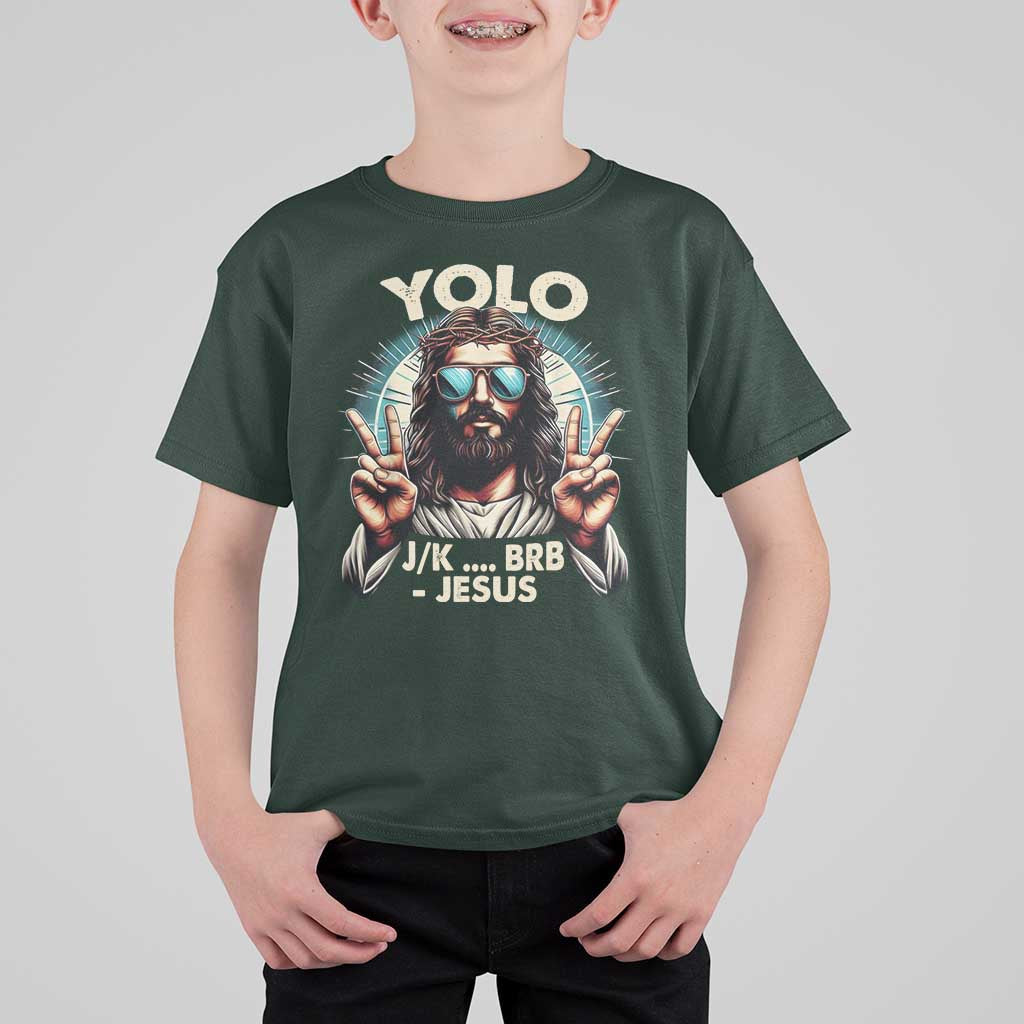 Funny Ressurection Christians Easter Day T Shirt For Kid Yolo JK BRB Jesus