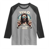 Funny Ressurection Christians Easter Day Raglan Shirt Yolo JK BRB Jesus