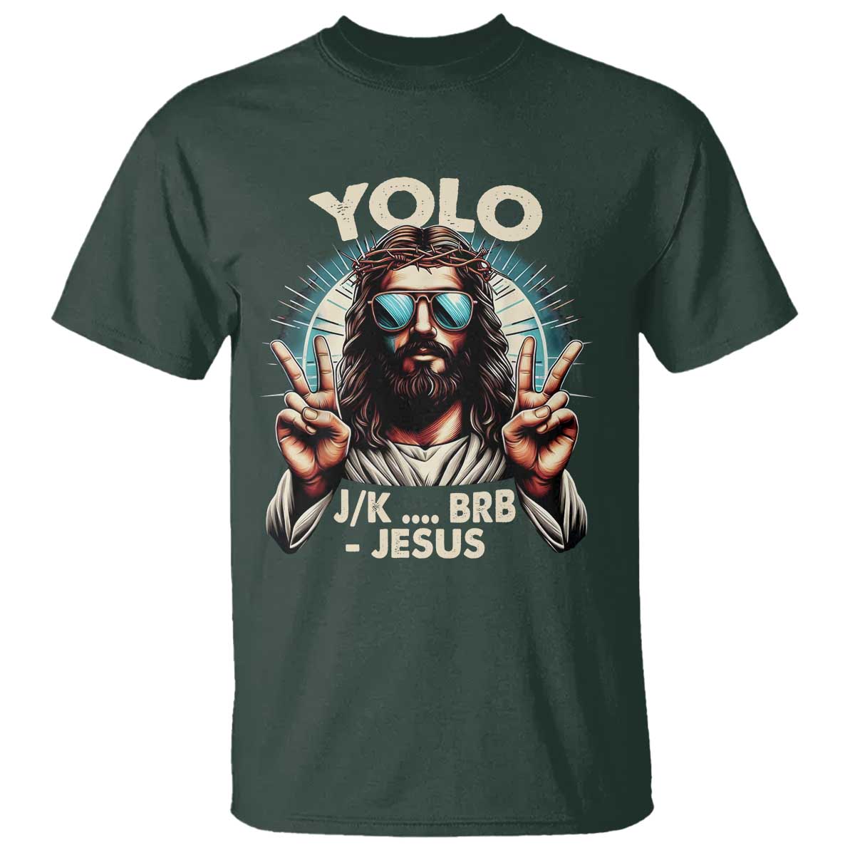 Funny Ressurection Christians Easter Day T Shirt Yolo JK BRB Jesus