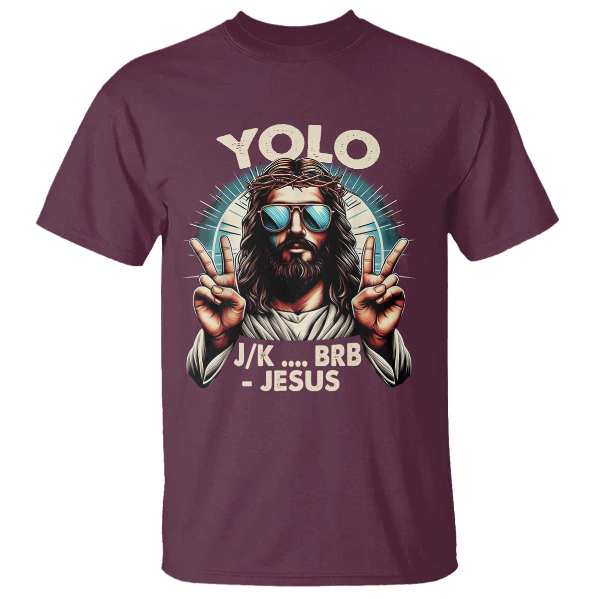 Funny Ressurection Christians Easter Day T Shirt Yolo JK BRB Jesus