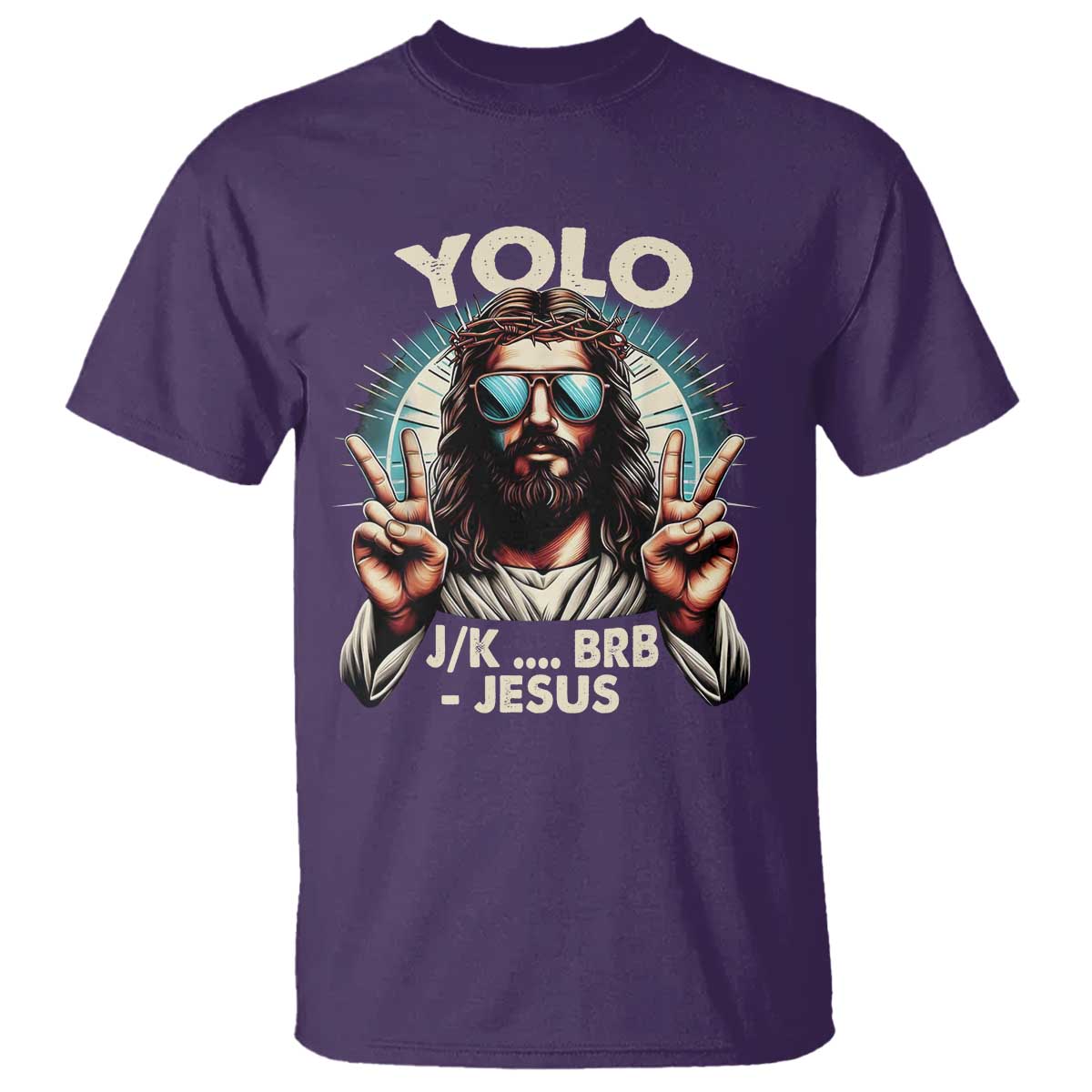 Funny Ressurection Christians Easter Day T Shirt Yolo JK BRB Jesus