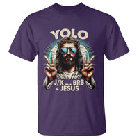 Funny Ressurection Christians Easter Day T Shirt Yolo JK BRB Jesus