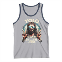 Funny Ressurection Christians Easter Day Tank Top Yolo JK BRB Jesus
