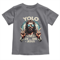Funny Ressurection Christians Easter Day Toddler T Shirt Yolo JK BRB Jesus