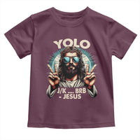 Funny Ressurection Christians Easter Day Toddler T Shirt Yolo JK BRB Jesus