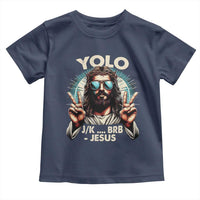 Funny Ressurection Christians Easter Day Toddler T Shirt Yolo JK BRB Jesus