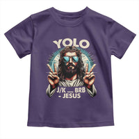 Funny Ressurection Christians Easter Day Toddler T Shirt Yolo JK BRB Jesus