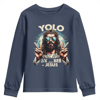 Funny Ressurection Christians Easter Day Youth Sweatshirt Yolo JK BRB Jesus