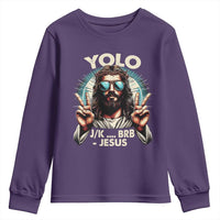 Funny Ressurection Christians Easter Day Youth Sweatshirt Yolo JK BRB Jesus
