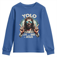 Funny Ressurection Christians Easter Day Youth Sweatshirt Yolo JK BRB Jesus