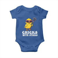 Funny Lax Girl Baby Onesie Chicks With Sticks Lacrosse Shooter