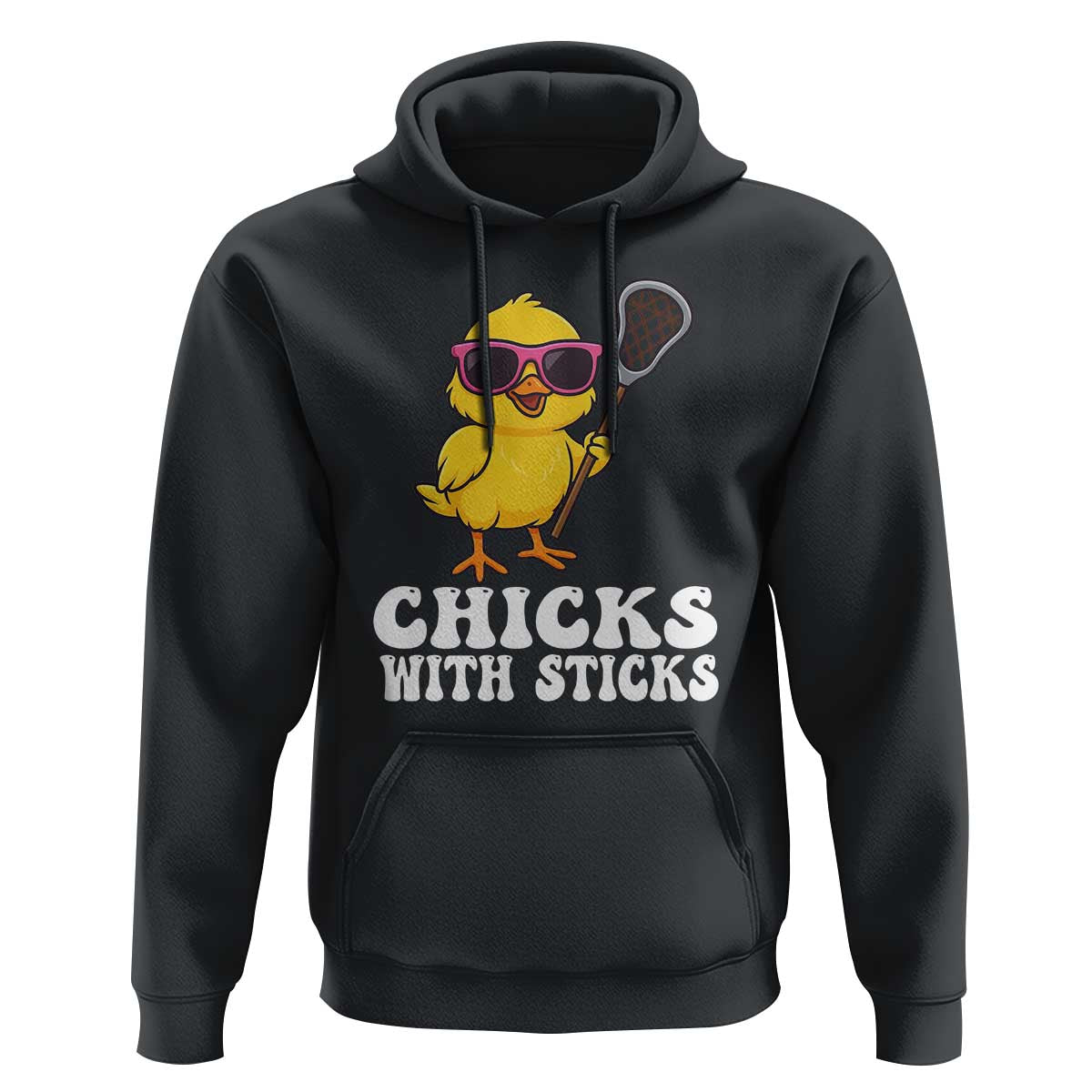 Funny Lax Girl Hoodie Chicks With Sticks Lacrosse Shooter