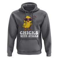 Funny Lax Girl Hoodie Chicks With Sticks Lacrosse Shooter