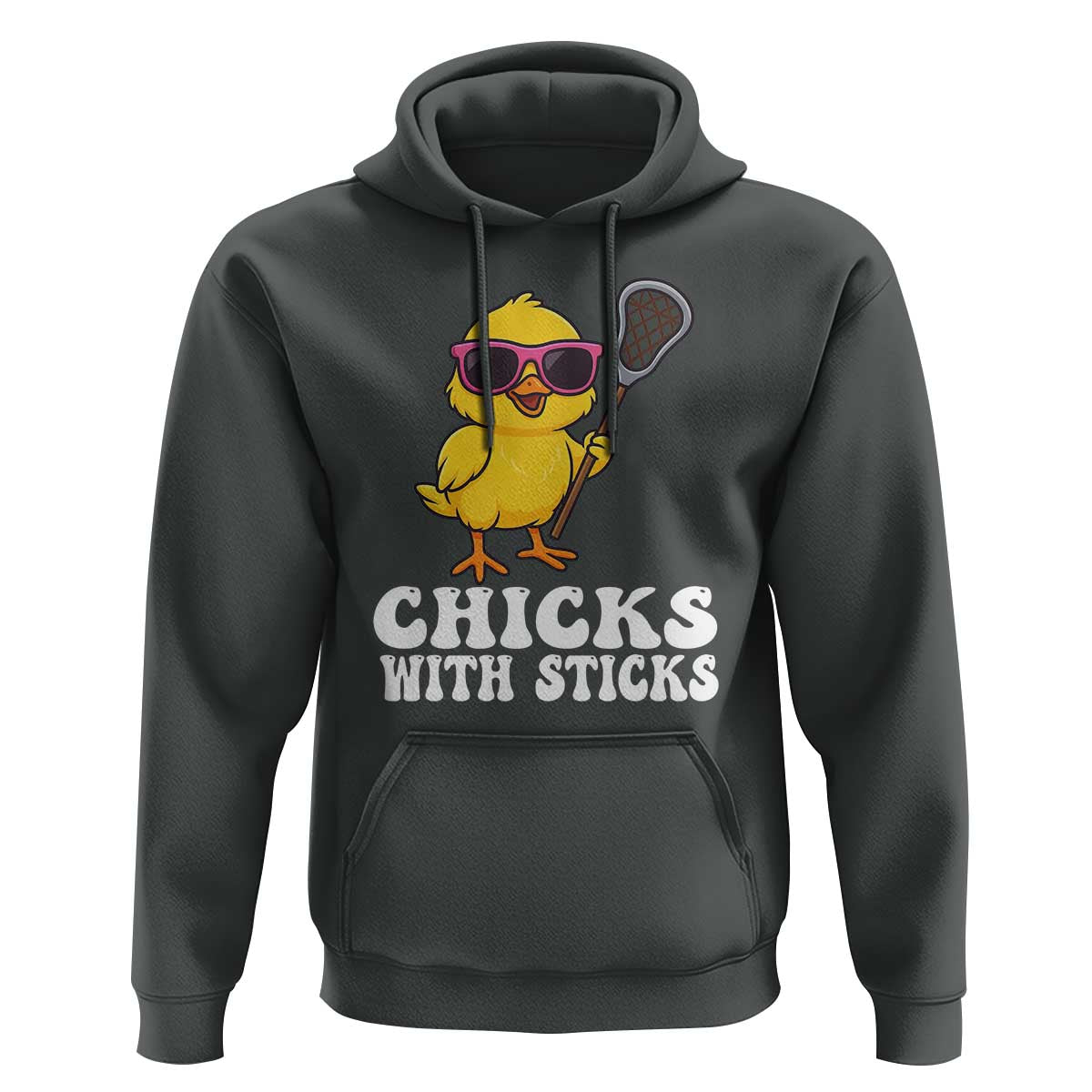 Funny Lax Girl Hoodie Chicks With Sticks Lacrosse Shooter