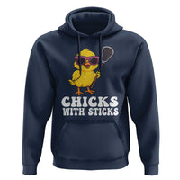 Funny Lax Girl Hoodie Chicks With Sticks Lacrosse Shooter
