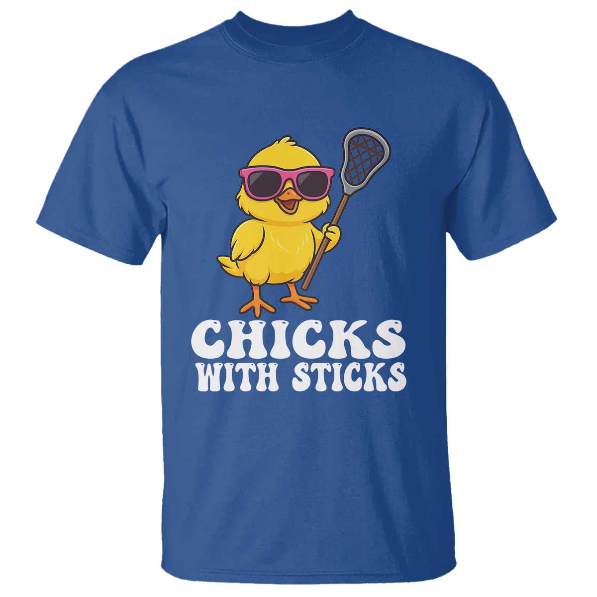 Funny Lax Girl T Shirt Chicks With Sticks Lacrosse Shooter
