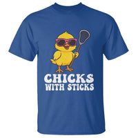 Funny Lax Girl T Shirt Chicks With Sticks Lacrosse Shooter