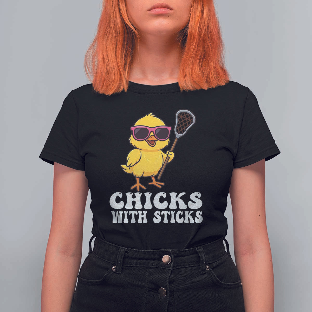 Funny Lax Girl T Shirt For Women Chicks With Sticks Lacrosse Shooter