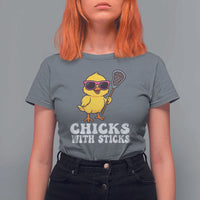 Funny Lax Girl T Shirt For Women Chicks With Sticks Lacrosse Shooter