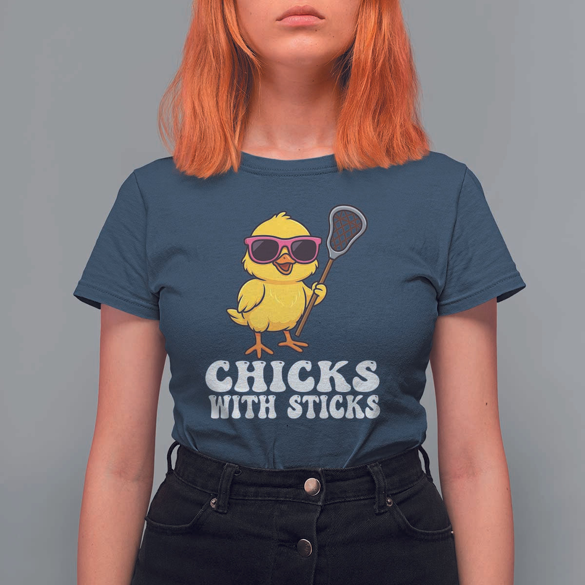 Funny Lax Girl T Shirt For Women Chicks With Sticks Lacrosse Shooter