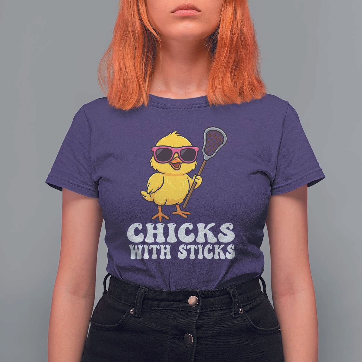 Funny Lax Girl T Shirt For Women Chicks With Sticks Lacrosse Shooter