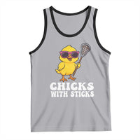 Funny Lax Girl Tank Top Chicks With Sticks Lacrosse Shooter