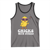 Funny Lax Girl Tank Top Chicks With Sticks Lacrosse Shooter