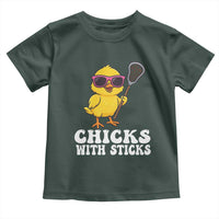 Funny Lax Girl Toddler T Shirt Chicks With Sticks Lacrosse Shooter