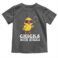 Funny Lax Girl Toddler T Shirt Chicks With Sticks Lacrosse Shooter