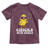 Funny Lax Girl Toddler T Shirt Chicks With Sticks Lacrosse Shooter