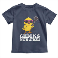 Funny Lax Girl Toddler T Shirt Chicks With Sticks Lacrosse Shooter