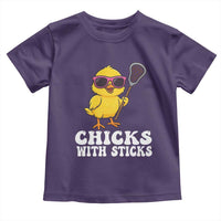 Funny Lax Girl Toddler T Shirt Chicks With Sticks Lacrosse Shooter
