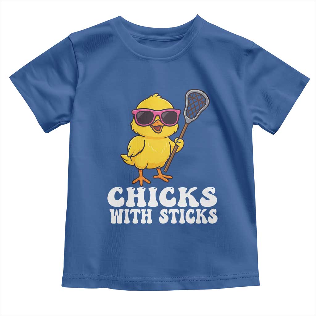 Funny Lax Girl Toddler T Shirt Chicks With Sticks Lacrosse Shooter
