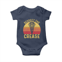 Funny Lacrosse Lax Goalie Goalkeeper Baby Onesie Respect The Crease