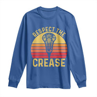 Funny Lacrosse Lax Goalie Goalkeeper Long Sleeve Shirt Respect The Crease