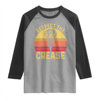 Funny Lacrosse Lax Goalie Goalkeeper Raglan Shirt Respect The Crease