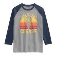 Funny Lacrosse Lax Goalie Goalkeeper Raglan Shirt Respect The Crease
