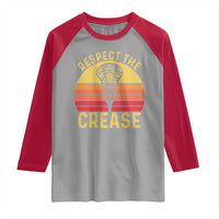 Funny Lacrosse Lax Goalie Goalkeeper Raglan Shirt Respect The Crease