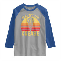 Funny Lacrosse Lax Goalie Goalkeeper Raglan Shirt Respect The Crease