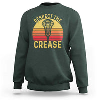 Funny Lacrosse Lax Goalie Goalkeeper Sweatshirt Respect The Crease