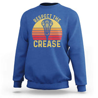 Funny Lacrosse Lax Goalie Goalkeeper Sweatshirt Respect The Crease