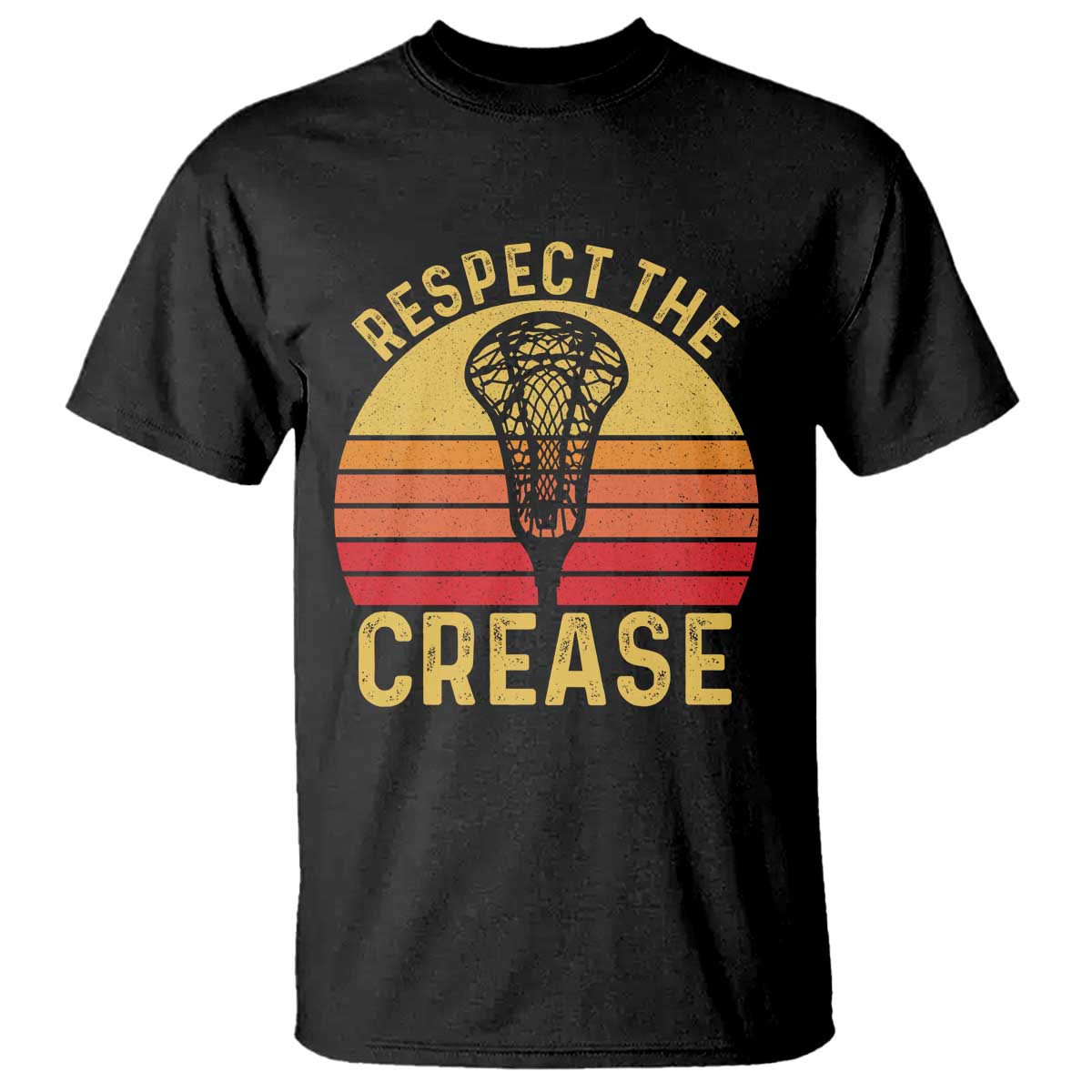 Funny Lacrosse Lax Goalie Goalkeeper T Shirt Respect The Crease
