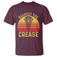 Funny Lacrosse Lax Goalie Goalkeeper T Shirt Respect The Crease